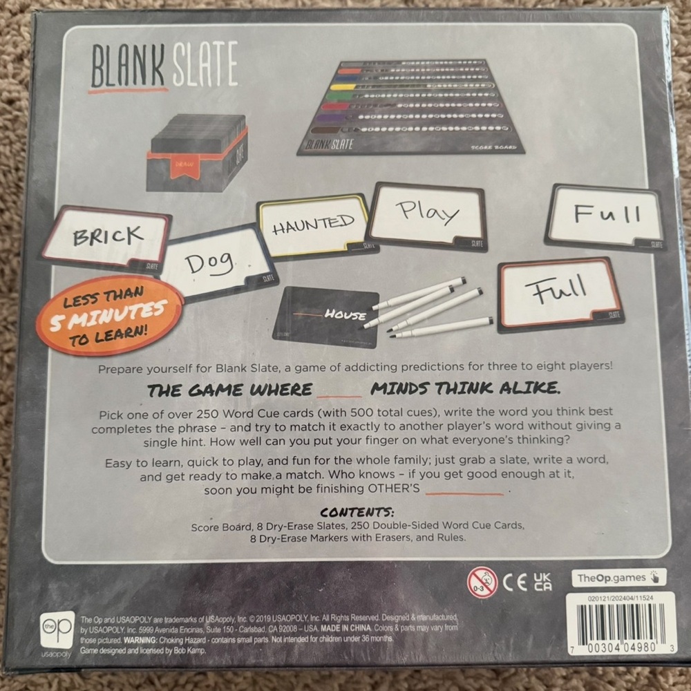 BLANK SLATE Board Game The Game Where Minds Think Alike 3-8 players - Picture 2 of 3
